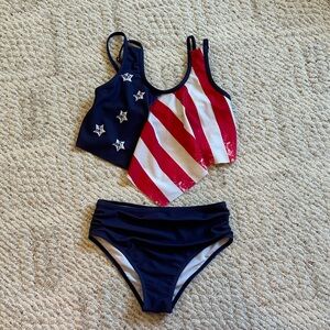 Distressed Asymmetrical Flag Bikini - 3XL(7/8?)